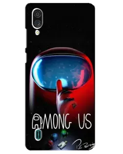 Чехол для ZTE Blade A51 Lite с картинкой «Красный импостер — макро»