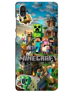 Чехол для ZTE Blade A51 Lite с картинкой «Замок Minecraft»