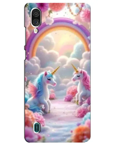 Чехол для ZTE Blade A51 Lite с картинкой «Радуга и единороги»