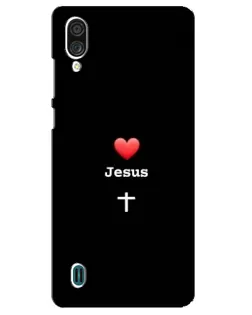 Чехол для ZTE Blade A51 Lite с картинкой «Сердце - Jesus»