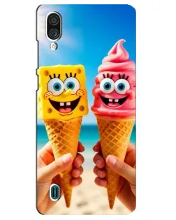 Чохол для ZTE Blade A51 Lite з картинкою «Спанч Боб морозиво»