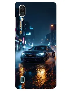 Чехол для ZTE Blade A51 Lite с картинкой «Ночной город и Audi»