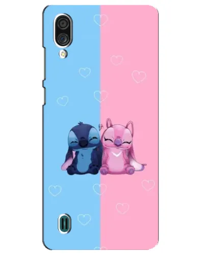 Чехол для ZTE Blade A51 Lite с картинкой «Stitch и Angel Love»