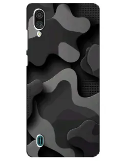 Чехол для ZTE Blade A51 Lite с картинкой «Темный абстрактный камуфляж»
