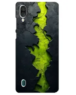 Чехол для ZTE Blade A51 Lite с картинкой «Салатовый разлом скалы»