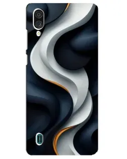 Чехол для ZTE Blade A51 Lite с картинкой «Объемные черно-белые ленты»