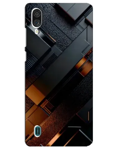 Чехол для ZTE Blade A51 Lite с картинкой «Черные геометрические блоки»