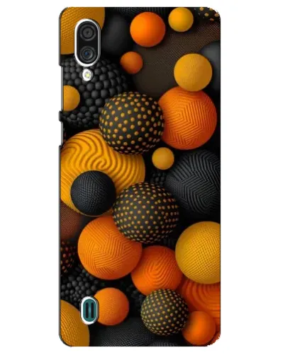 Чехол для ZTE Blade A51 Lite с картинкой «Объемные оранжевые сферы»
