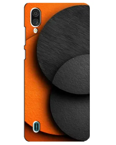 Чехол для ZTE Blade A51 Lite с картинкой «Геометрия оранжевых кругов»
