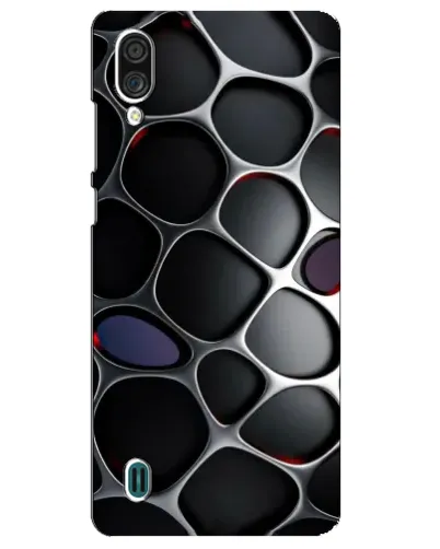 Чехол для ZTE Blade A51 Lite с картинкой «Объемная темная решетка»