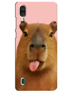 Чехол для ZTE Blade A51 Lite с картинкой «Капибара с языком»