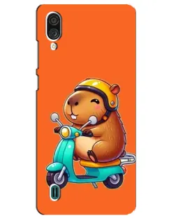 Чехол для ZTE Blade A51 Lite с картинкой «Капибара на скутере»