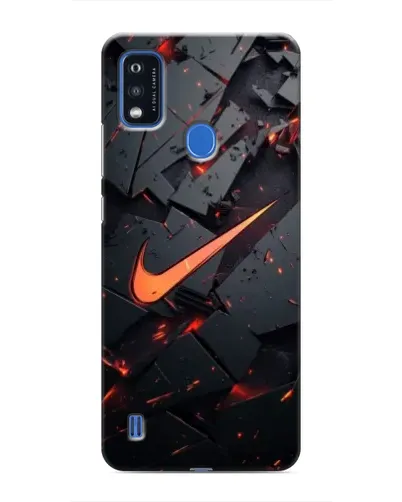 Чехол для ZTE Blade A51 с картинкой «Nike — эффект разломов» Чехол для ZTE Blade A51 с картинкой «Nike — эффект разломов»