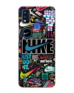 Чехол для ZTE Blade A51 с картинкой «Яркий коллаж Nike»