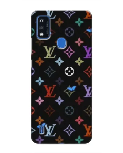 Чехол для ZTE Blade A51 с картинкой «Цветная монограмма LV»