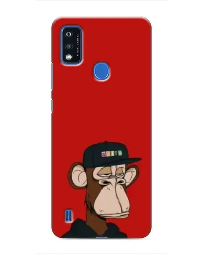 Чехол для ZTE Blade A51 с картинкой «Bored Ape — красный фон» Чехол для ZTE Blade A51 с картинкой «Bored Ape — красный фон»
