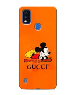 Чехол для ZTE Blade A51 с картинкой «Микки Маус Gucci — оранж»
