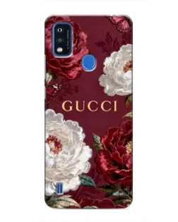 Чехол для ZTE Blade A51 с картинкой «Gucci — бордовые розы»
