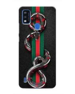 Чехол для ZTE Blade A51 с картинкой «Gucci — змея на полосе»