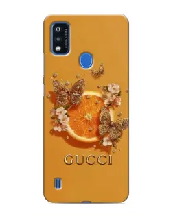 Чехол для ZTE Blade A51 с картинкой «Gucci — золотые бабочки»