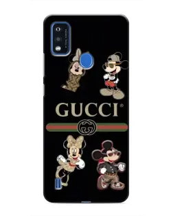 Чехол для ZTE Blade A51 с картинкой «Gucci — герои Disney и монограмма»