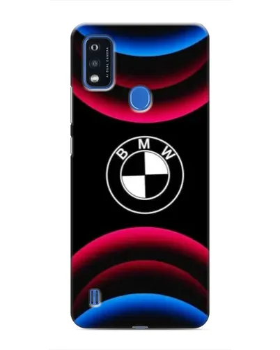 Чехол для ZTE Blade A51 с картинкой «Логотип BMW и неоновые дуги»