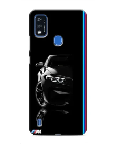 Чехол для ZTE Blade A51 с картинкой «Силуэт BMW в темноте»