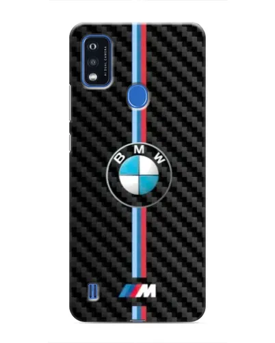 Чехол для ZTE Blade A51 с картинкой «Эмблема BMW и карбон»