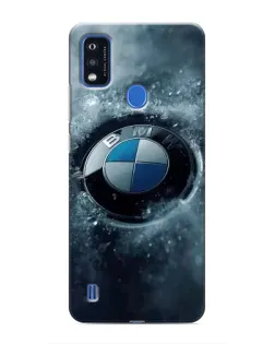 Чехол для ZTE Blade A51 с картинкой «Логотип BMW — лед»