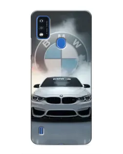 Чехол для ZTE Blade A51 с картинкой «BMW в белом дыму»