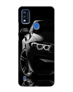Чехол для ZTE Blade A51 с картинкой «Черная BMW — профиль»