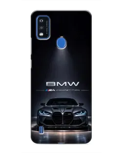Чехол для ZTE Blade A51 с картинкой «BMW сквозь ночной город»