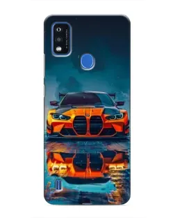 Чехол для ZTE Blade A51 с картинкой «BMW — золотая эмблема»