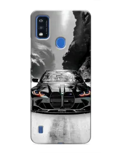 Чехол для ZTE Blade A51 с картинкой «BMW — акварельный дрифт»