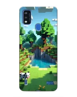 Чехол для ZTE Blade A51 с картинкой «Minecraft летний день»