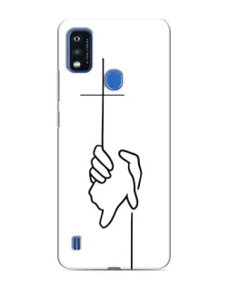 Чехол для ZTE Blade A51 с картинкой «Рука держит»