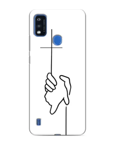 Чехол для ZTE Blade A51 с картинкой «Рука держит»
