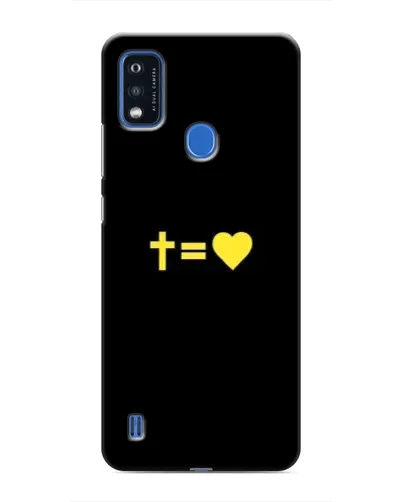 Чехол для ZTE Blade A51 с картинкой «Сердце и Крест»