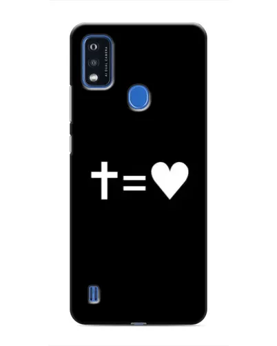 Чехол для ZTE Blade A51 с картинкой «Крест и Сердце»
