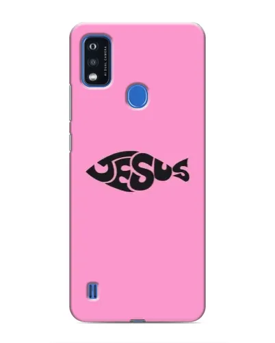 Чехол для ZTE Blade A51 с картинкой «Розовый символ  Jesus»