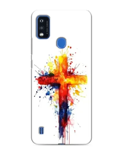 Чехол для ZTE Blade A51 с картинкой «Акварельный крест»