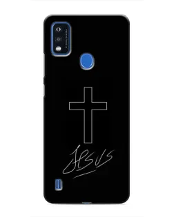 Чехол для ZTE Blade A51 с картинкой «Графический крест Jesus»
