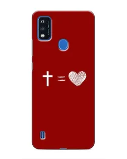 Чехол для ZTE Blade A51 с картинкой «Уравнение любви»
