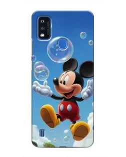 Чехол для ZTE Blade A51 с картинкой «Mickey и мыльные пузыри»