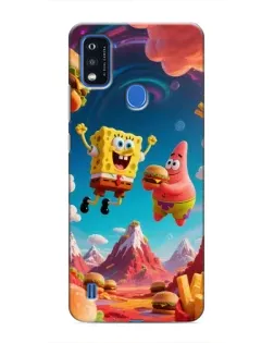Чехол для ZTE Blade A51 с картинкой «Космический фастфуд»