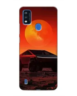Чехол для ZTE Blade A51 с картинкой «Cybertruck на Марсе»