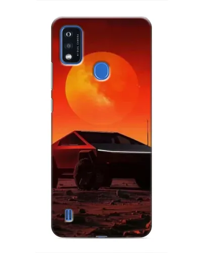 Чехол для ZTE Blade A51 с картинкой «Cybertruck на Марсе»