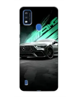 Чехол для ZTE Blade A51 с картинкой «Темный Mercedes AMG»