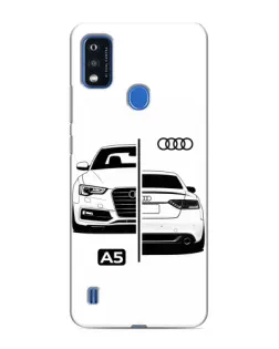Чехол для ZTE Blade A51 с картинкой «Audi — контрастный дизайн»