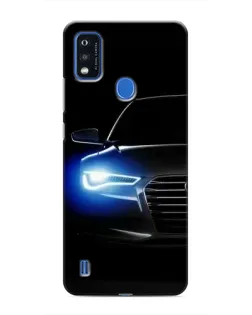 Чехол для ZTE Blade A51 с картинкой «Неоновый взгляд Audi»